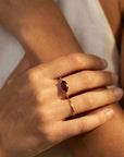 Marquise Garnet Engagement Ring
