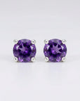 Amethyst Stud Earrings 14k Gold - Melt'm Jewelry
