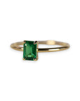 Emerald Engagement Ring 14k Gold - Melt'm Jewelry