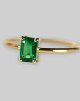 Emerald Engagement Ring 14k Gold - Melt'm Jewelry