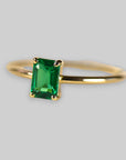 Emerald Engagement Ring 14k Gold