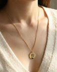 Photo Engraved Necklace Gold Filled, Custom Portrait Coin Necklace