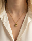 14k Gold Filled Heart Locket Necklace, Memorial Gift