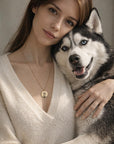 Photo Engraved Necklace Gold Filled, Custom Portrait Coin Necklace