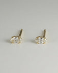 Marquise Diamond Stud Earrings, 0.14 ct VS Diamond Earrings 14k Gold