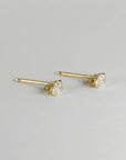 Marquise Diamond Stud Earrings, 0.14 ct VS Diamond Earrings 14k Gold