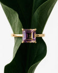 14k Solid Gold Square Ametrine Ring