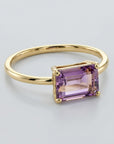 Emerald Cut Ametrine Ring