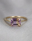 Emerald Cut Ametrine Ring