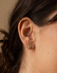 14k Gold Butterfly Wings Stud Earrings