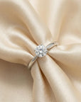 0.25ct Diamond Solitaire Ring 14K Solid White Gold - Melt'm Jewelry