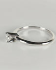 0.25ct Diamond Solitaire Ring 14K Solid White Gold