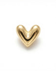 Sweetheart Solid Gold Earrings, Internally Threaded Flat Back Earrings (SINGLE or PAIR) - Melt'm Jewelry