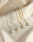Freshwater Pearl Chain Earrings in Gold Filled, Solid Gold or Sterling Silver