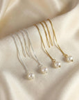 Freshwater Pearl Chain Earrings in Gold Filled, Solid Gold or Sterling Silver
