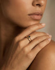 Hammered Gold Wedding Band, 14k Solid Yellow Gold