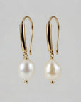 Baroque Pearl Dangle Earrings, Gold Filled Big Pearl Earrings - Melt'm Jewelry