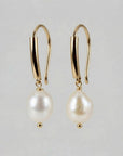 Baroque Pearl Dangle Earrings, Gold Filled Big Pearl Earrings