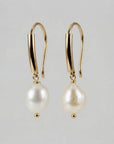 Baroque Pearl Dangle Earrings, Gold Filled Big Pearl Earrings - Melt'm Jewelry