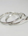 2 Inch Patterned Large Silver Hoop Earrings - Melt'm Jewelry