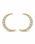 Diamond Sailor Moon Earrings in 14k Gold