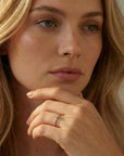 Dainty Princess Cut Diamond Stacking Ring