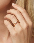 X Ring, Wrap Ring, Criss Cross Ring in gold filled or sterling silver - Melt'm Jewelry