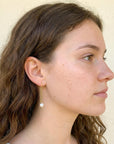 Freshwater Pearl Chain Earrings in Gold Filled, Solid Gold or Sterling Silver