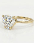Heart Moissanite Ring 14k Gold, 1.3 Ct. Heart Moissanite Engagement Ring - Melt'm Jewelry