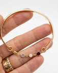 Three Birthstone Bracelet 14k Gold Filled