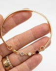 Three Birthstone Bracelet 14k Gold Filled