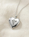 Heart Photo Locket Necklace Sterling Silver, Memorial Jewelry, Pet Memory Locket - Melt'm Jewelry