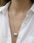 Heart Photo Locket Necklace Sterling Silver, Memorial Jewelry, Pet Memory Locket