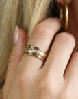 Art Nouveau Romantic Floral Wedding Band Ring Art Nouveau Romantic