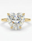 14k gold heart moissanite solitaire ring romantic engagement ring for women