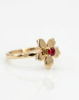 Handmade Floral Gemstone Rings in 14k Solid Gold - Melt'm Jewelry