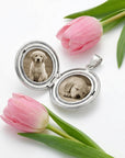 sterling silver north star round locket necklace photo locket pendant 20mm