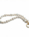 Freshwater Pearl Toggle Necklace 10 - 12mm, Hammered Gold Filled Clasp, Handmade Statement Pearl Necklace, Mother’s Day Gift for Her - Melt'm Jewelry