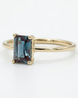 14k Gold Emerald Cut Alexandrite Ring - Melt'm Jewelry