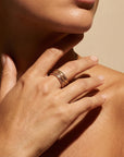 14k Solid Gold Twisted Stackable Ring: Midi Ring