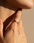 Gold X Ring, Gold Wrap Ring, Gold Filled Criss Cross Ring - Melt'm Jewelry