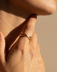 X Ring, Wrap Ring, Criss Cross Ring in gold filled or sterling silver