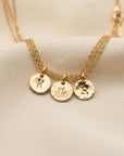 Dainty Initial Necklace Gold Filled, Hand Stamped Initial Necklace - Melt'm Jewelry