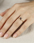 Dainty Cluster Gemstone Promise Ring with Alexandrite, Opal, Ruby