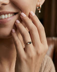 Dainty Cluster Gemstone Promise Ring with Alexandrite, Opal, Ruby