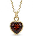Heart White Topaz Charm or Necklace 14k Solid Gold