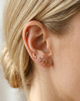 Ribbon Bow Tie Internally Threaded Flat Back Earrings 14k Solid Gold - Melt'm Jewelry