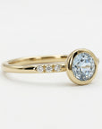 Aquamarine Engagement Ring in 14k Gold
