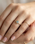 Aquamarine Engagement Ring in 14k Gold