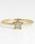 Genuine Diamond Star Ring in 14k Gold - Melt'm Jewelry
